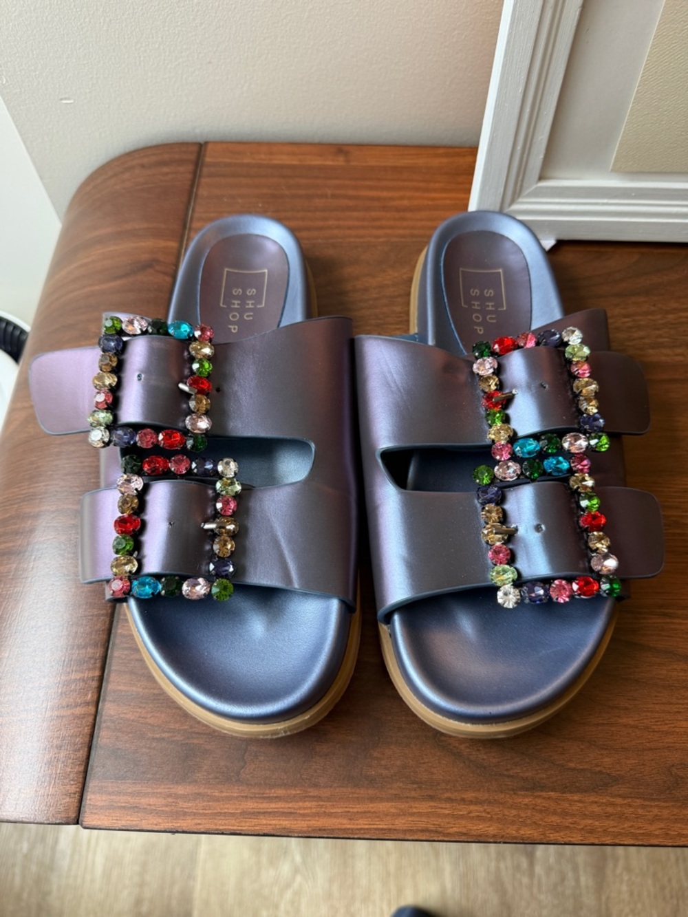 SHUSHOP jeweled sandals - size 8 - worn once!